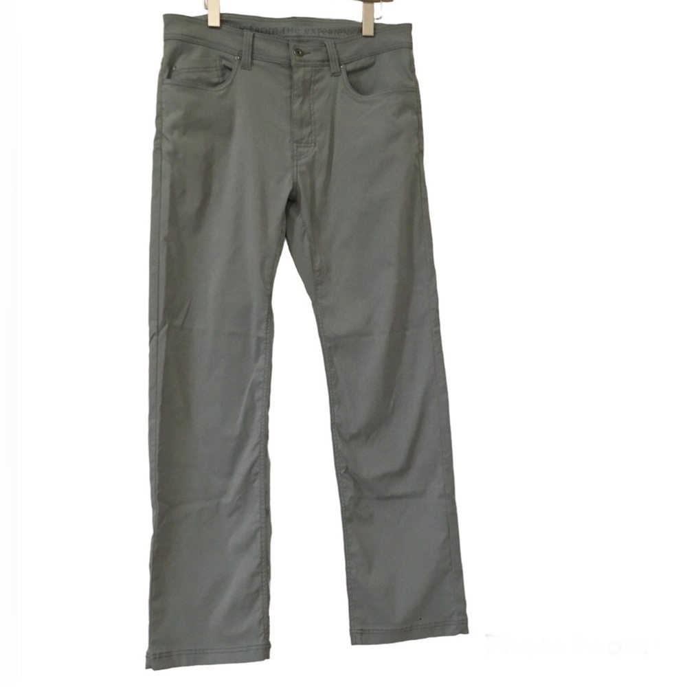 PrAna  Slim Fit Gray/Olive Stretch Breathe RN 124977 Pants 33WX32L